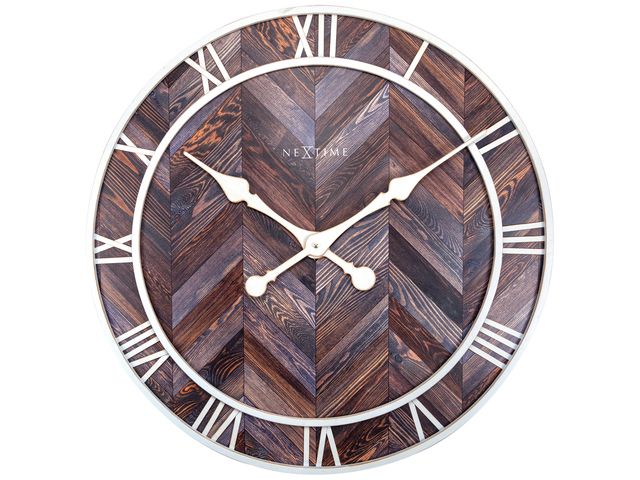 Nextime Wandklok 58cm Roma Vintage Hout/Metaal