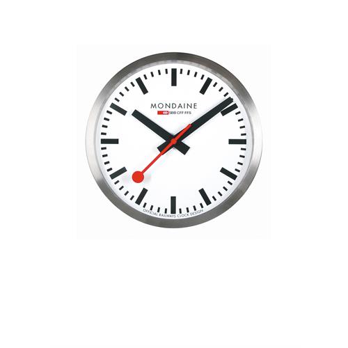 Mondaine stationsklok M990.Clock.16SBB zilver