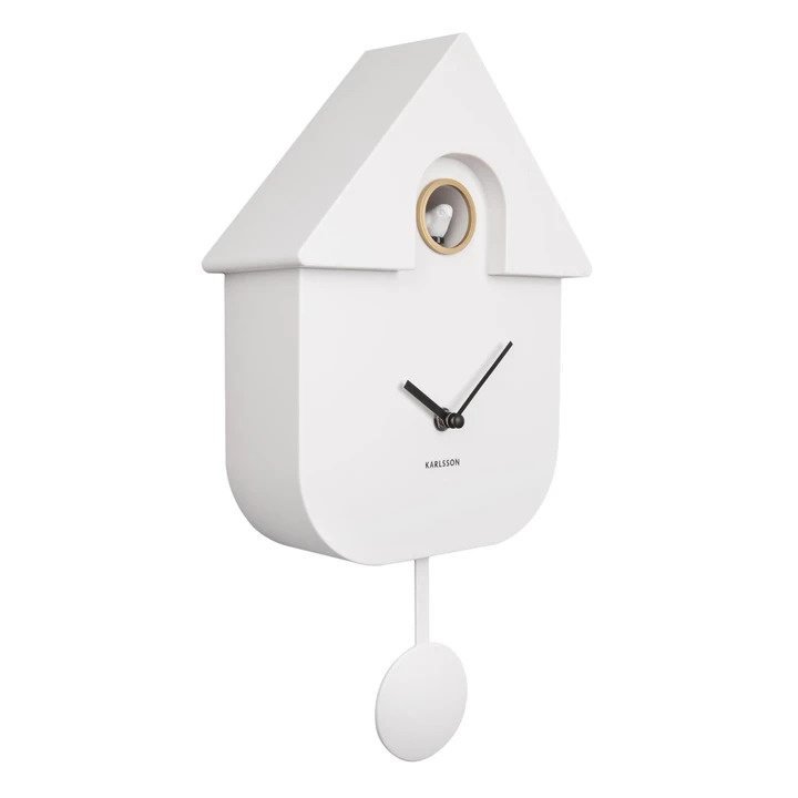 Karlsson KA5768WH Modern Cuckoo Wallclock - White